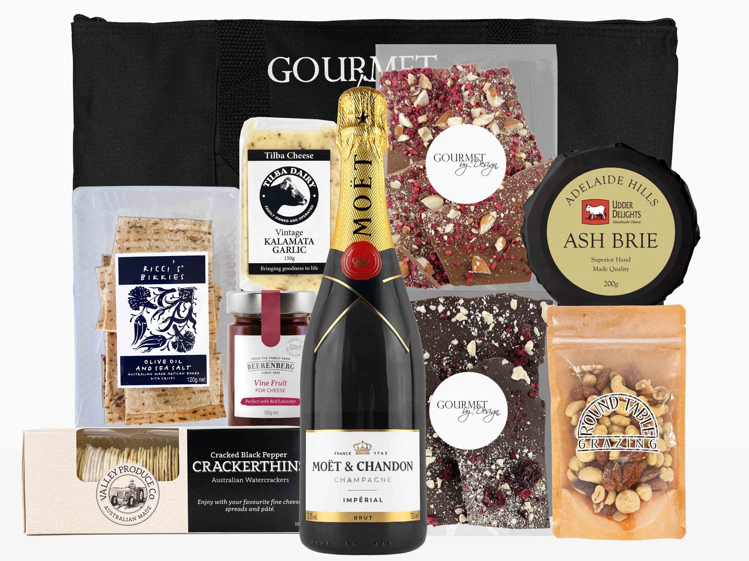 Moet, Cheese & Chocolate Tote Hamper