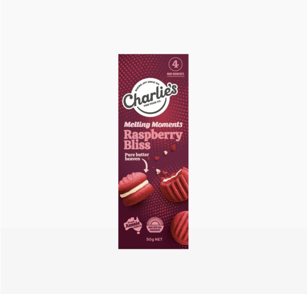 Charlie's Raspberry Bliss Melting Moments 50g