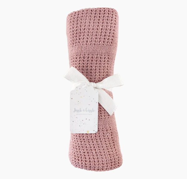 Rose Cotton Cellular Blanket