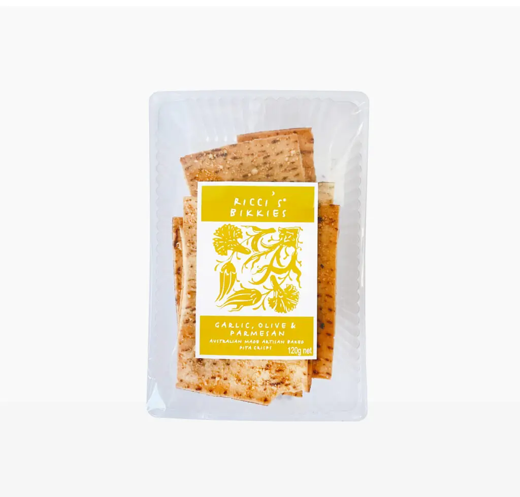 Garlic, Olive & Parmesan Pita Crisps