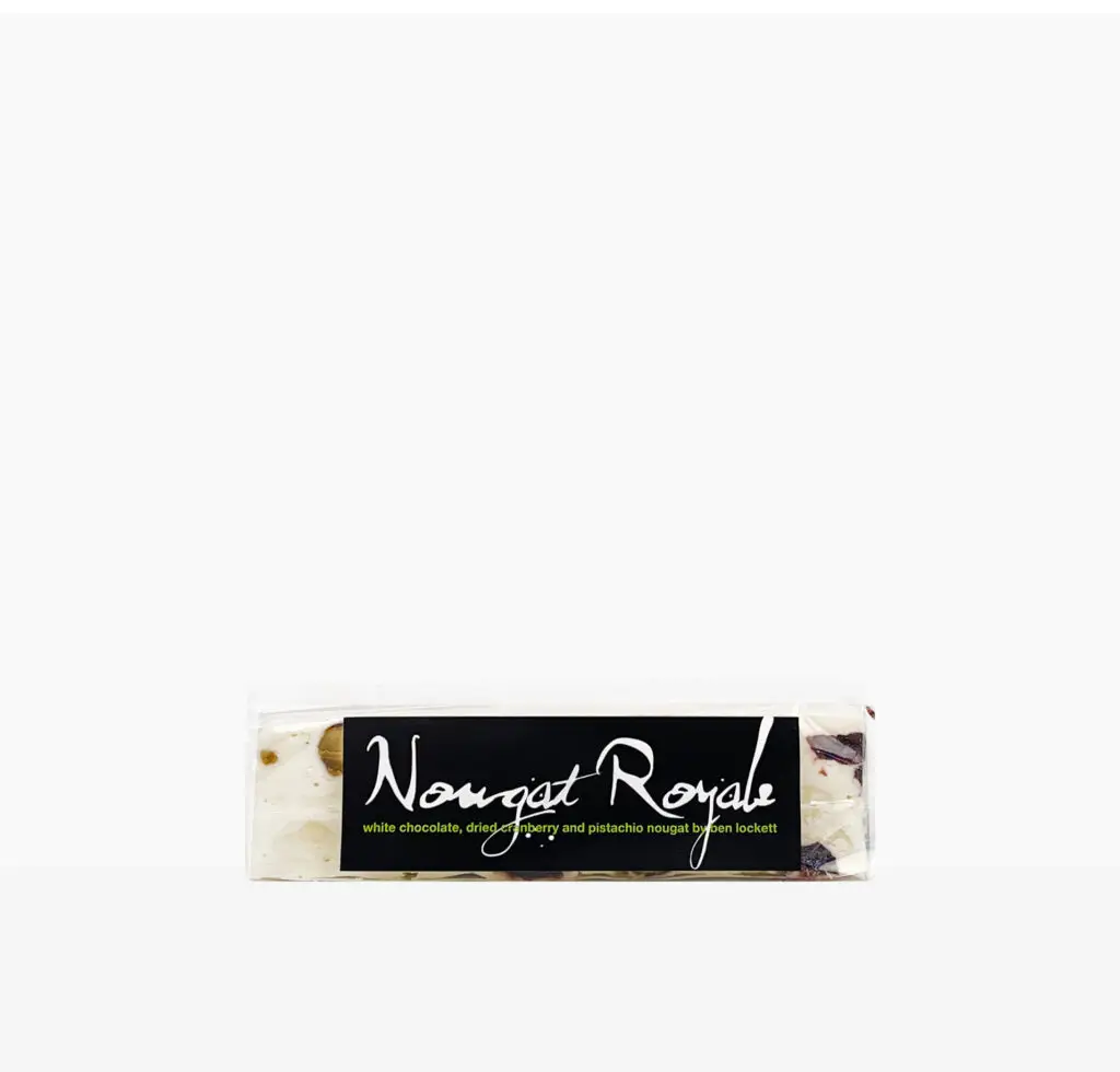 White Chocolate, Cranberry & Pistachio Nougat