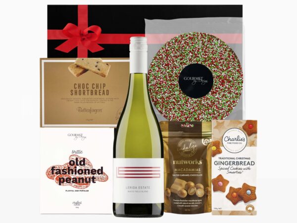 White Wine & Christmas Treats Hamper