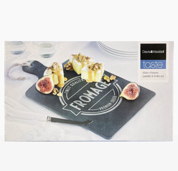 Slate Cheese Paddle & Knife Set