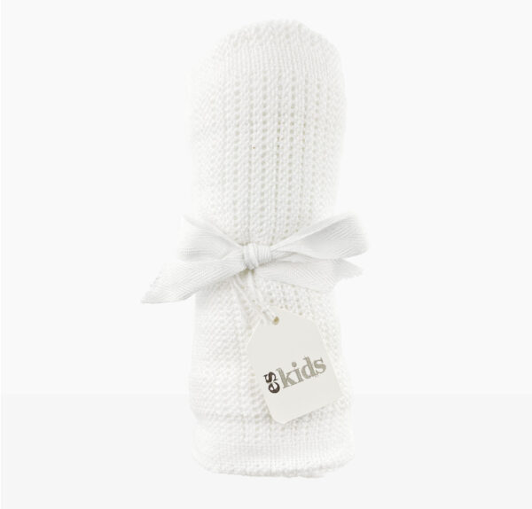 Crochet Cotton Baby Blanket - White