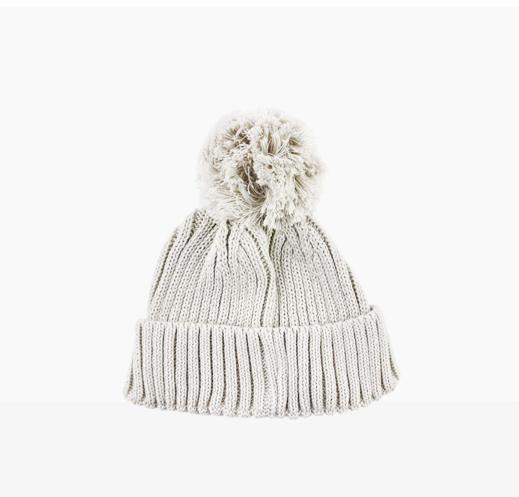 Knitted Baby Beanie Grey