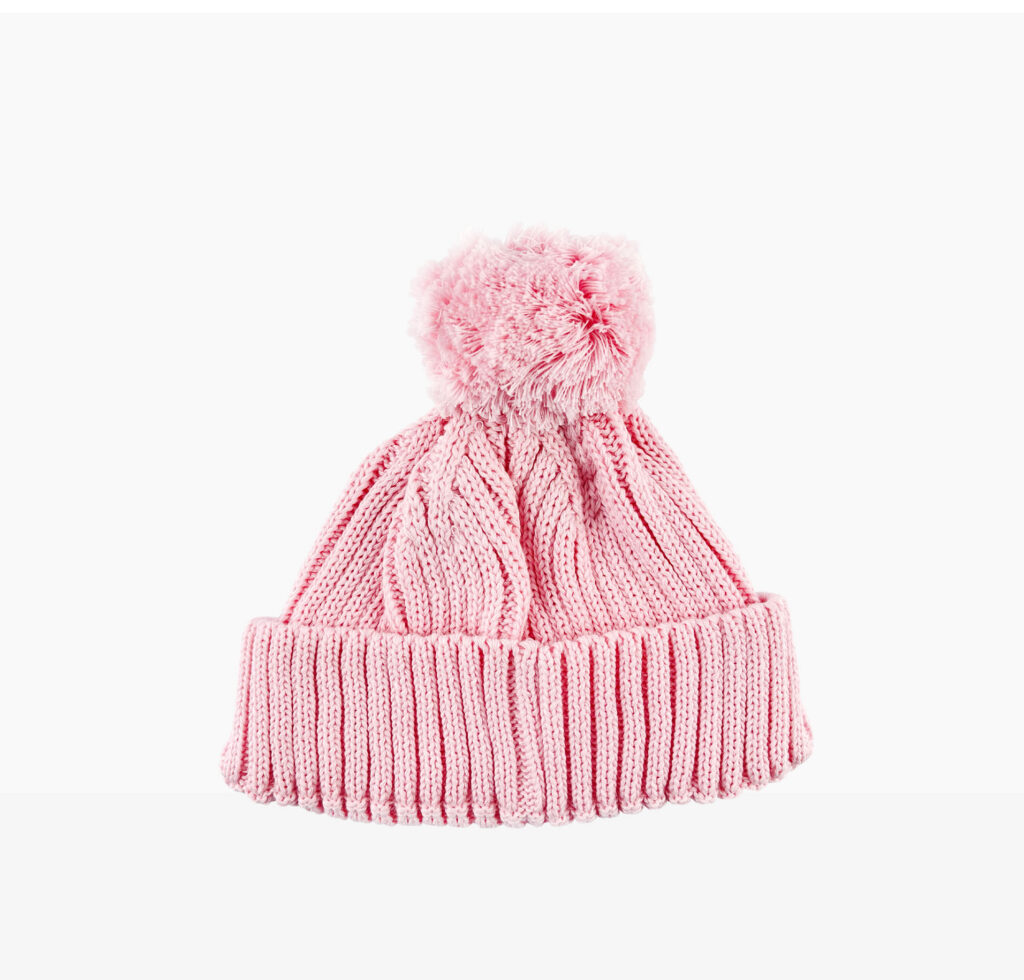 Knitted Baby Beanie Pink