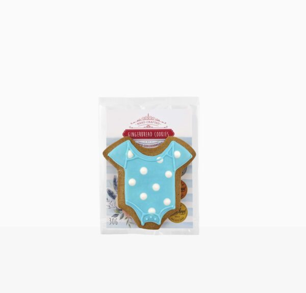 Adri's Gingerbread Blue Baby Suit