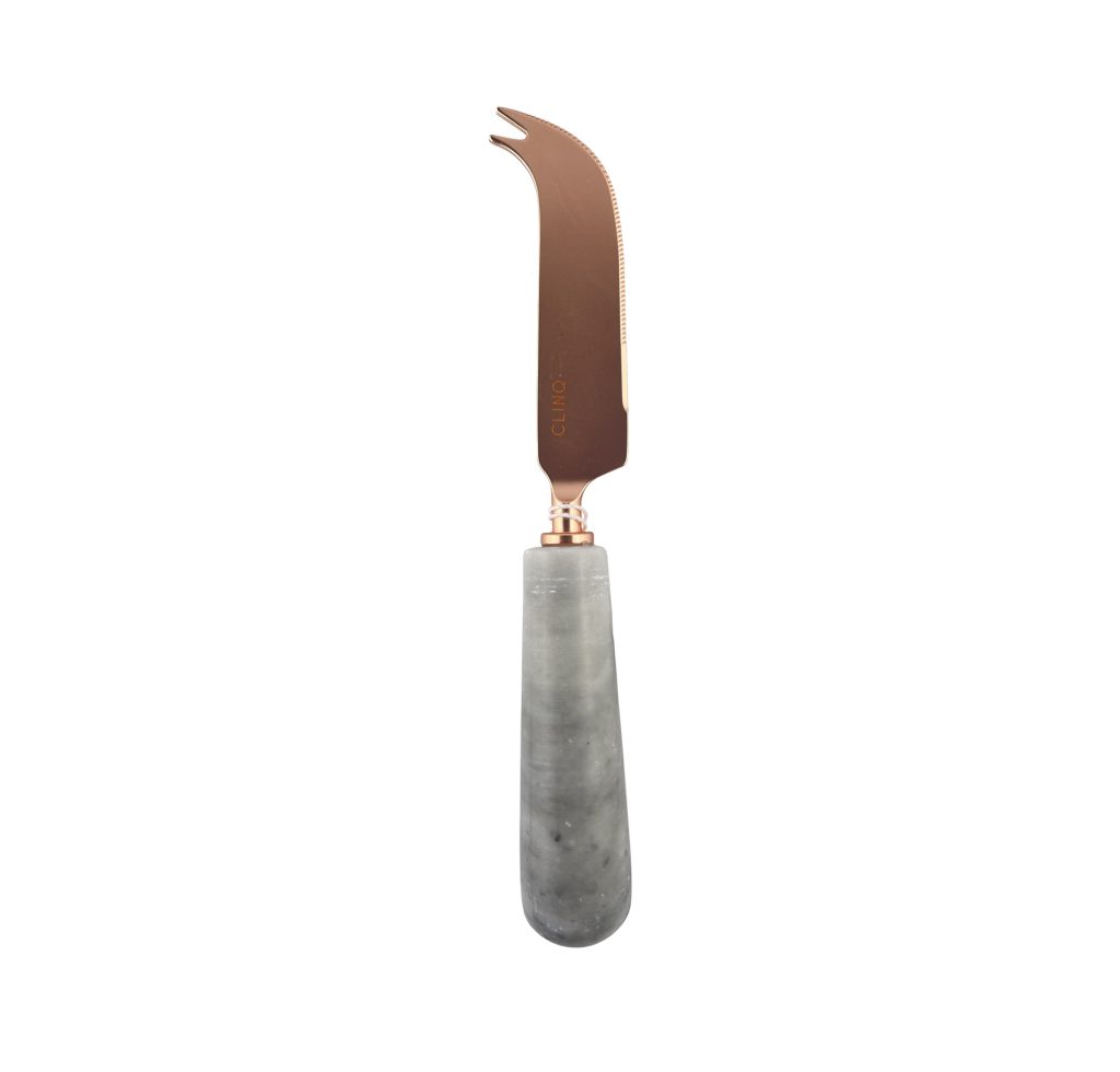Rose Gold Cheese Knife with Marble Handle